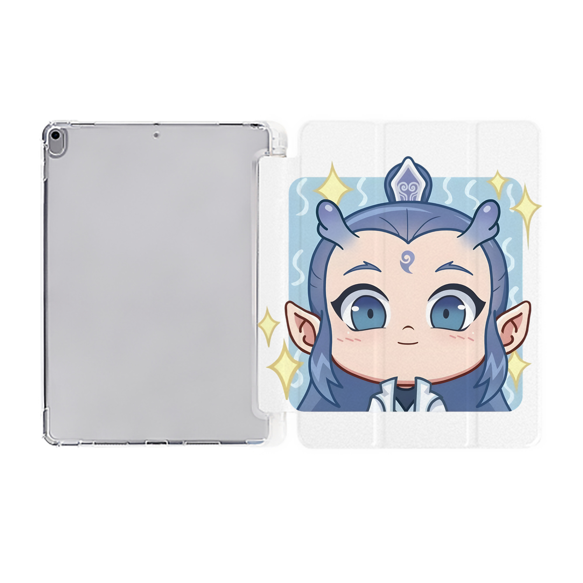（画像用） Ne Zha 2 ナタ 魔童の大暴れ IPad ケース ペン収納付き 三つ折りスタンド PUレザー×シリコン 対応機種9.5/10.5/10.9インチ